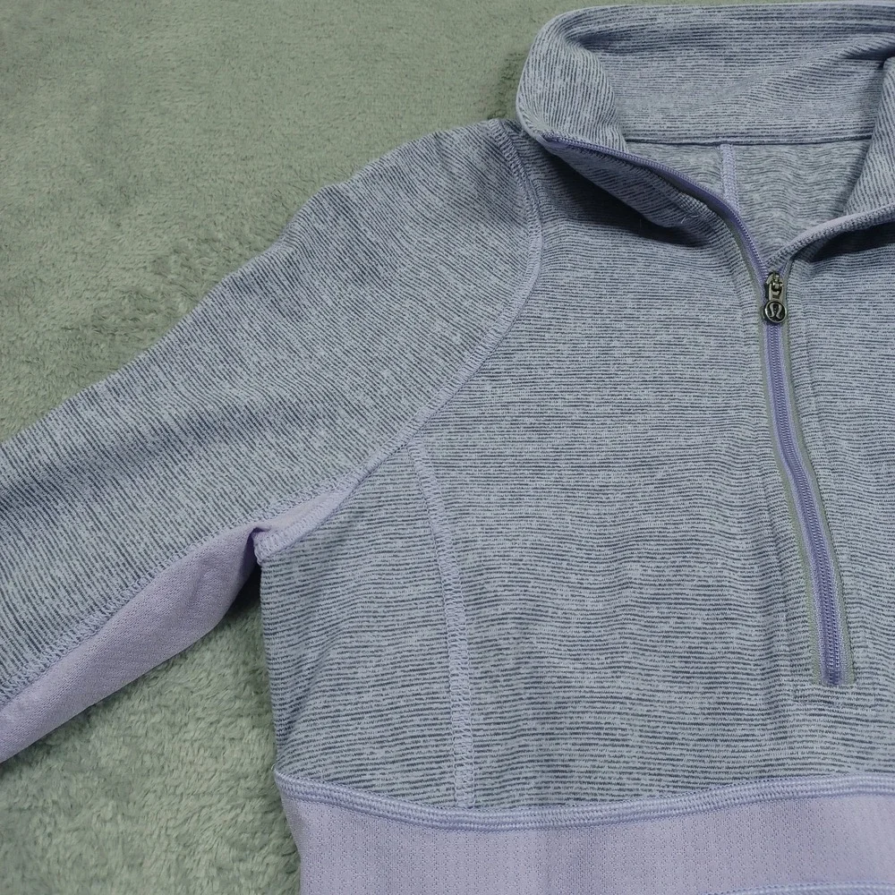 Lululemon Pullover Womens 4 Purple 1/4‎ Zip Activewear Pullover Logo